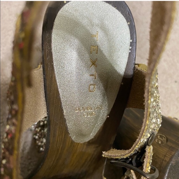 Texto Gold Sparkly Heels Size 36 - Picture 9 of 10